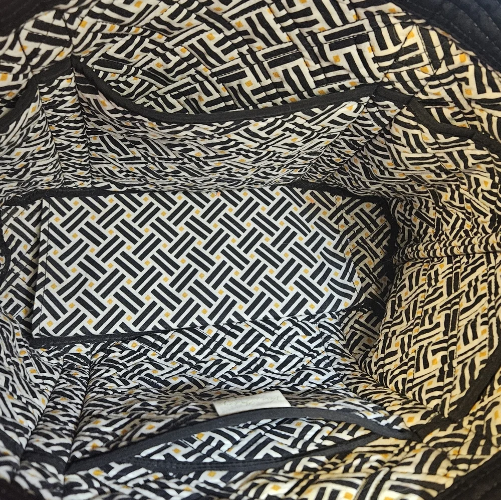 Vera Bradley Black Quilted Tote Bag - Picture 5 of 10